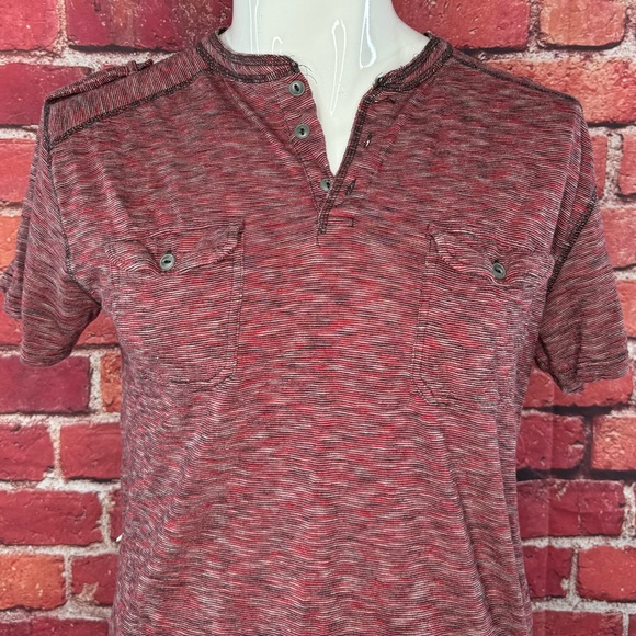 1775 Men’s Short Sleeve Button Notch Neck T-Shirt - Size : XL - Picture 2 of 9